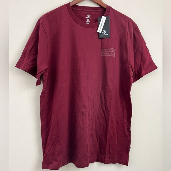 Converse CONS NWT Standard Fit Burgundy Red Tee Shirt | Size XL - Picture 2 of 6